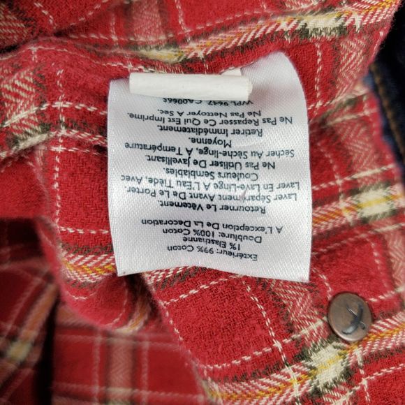 Eddie Bauer Boyfriend Relaxed Mid Rise Flannel Lined Blue Jeans Sz 14 - Picture 6 of 7